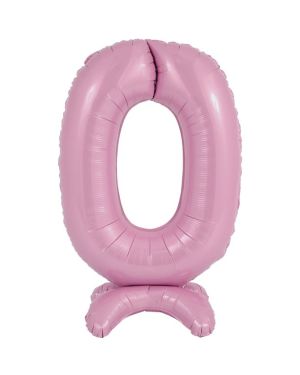 Pastel Pink Standing Number Balloons - 25&quot; Air Fill