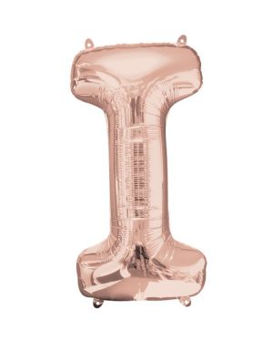 Rose Gold Letter I Air Filled Balloon - 16&quot; Foil