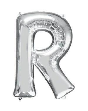 Silver Letter R Balloon - 34&quot; Foil