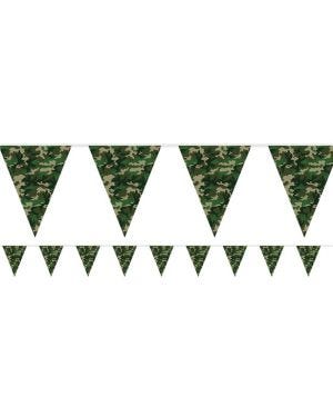 Camouflage Print Plastic Bunting - 3.7m
