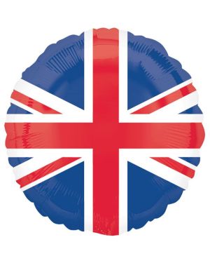 Union Jack Design Round Foil Balloon - 18&quot;