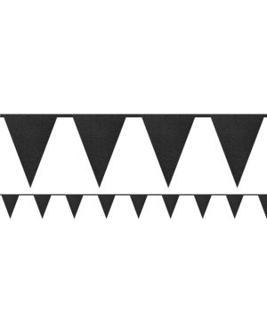 Black Glitter Paper Bunting - 6m