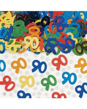 Multicoloured 90th Confetti (14g pack)
