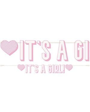 It&#039;s A Girl Paper Banner - 1.8m
