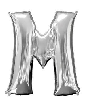 Silver Letter M Balloon - 34&quot; Foil