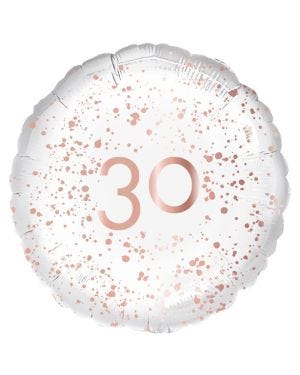 30th Rose Gold Foil Balloon - 18&quot;