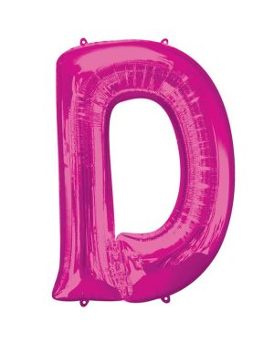Pink Letter D Air Filled Balloon - 16&quot; Foil