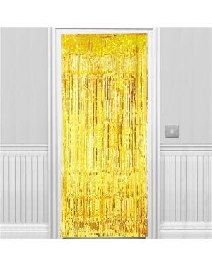 Holographic Gold Foil Door Curtain - 2.4m x 92cm