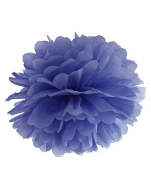 Navy Blue Pom Pom Decoration - 25cm