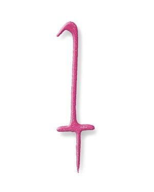 Pink Number 1 Sparkler Candle - 7&quot;