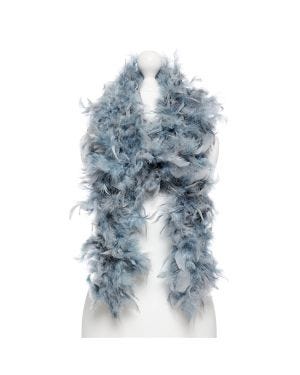 Deluxe Grey Feather Boa -180cm