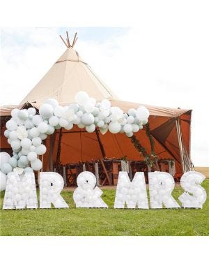 Mr &amp; Mrs Balloon Mosaic Stand