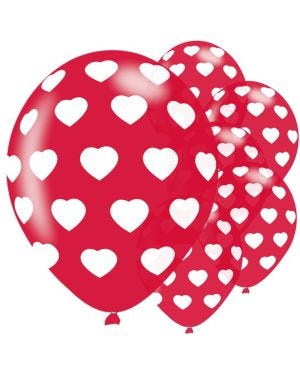 Polka Heart Latex Balloons - 11&quot; (6pk)
