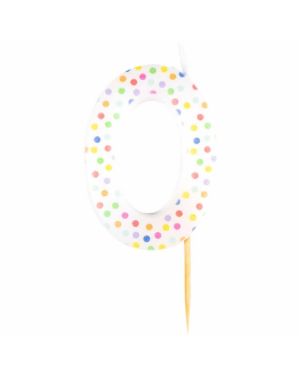 Number 0 Dots Candle