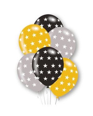 Star Print Latex Balloons - 11&quot; (6pk)