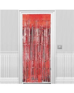 Red Foil Door Curtain - 2.4m x 92cm