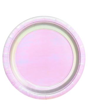 Girls Rule Iridescent Paper Party Plates - 23cm (8pk)