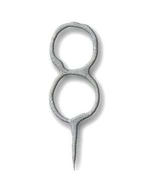 Silver Number 8 Sparkler Candle - 7&quot;
