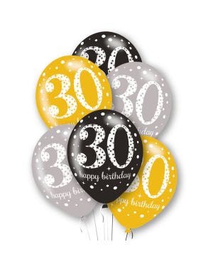 Age 30 Latex Balloons - 11&quot; (6pk)