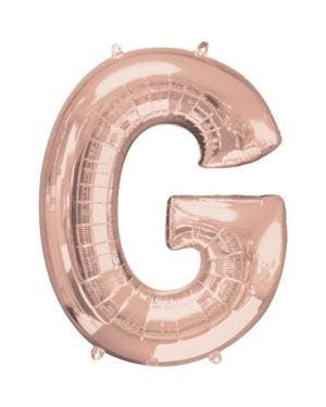 Rose Gold Letter G Balloon - 34 Foil