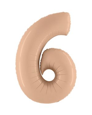Satin Nude Foil Number Balloons - 40&quot;