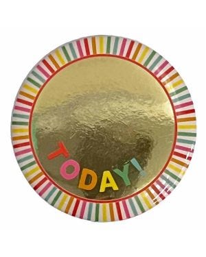Add an Age Gold Birthday Badge - 6cm
