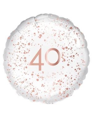 40th Rose Gold Foil Balloon - 18&quot;