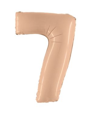 Satin Nude Foil Number Balloons - 40&quot;