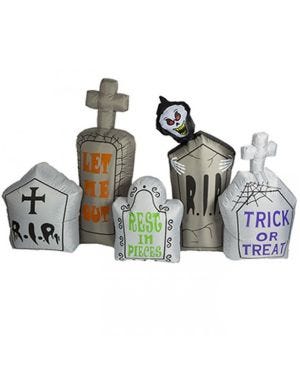 Light Up Inflatable Graveyard - 2.1m