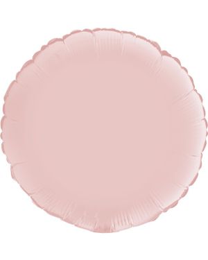 Satin Pastel Pink Round Foil Balloon - 18&quot;