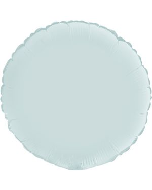 Satin Pastel Blue Round Foil Balloon - 18&quot;