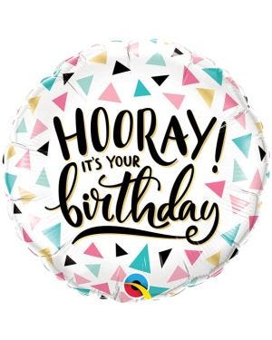 Birthday Hooray! Balloon - 18&quot; Foil