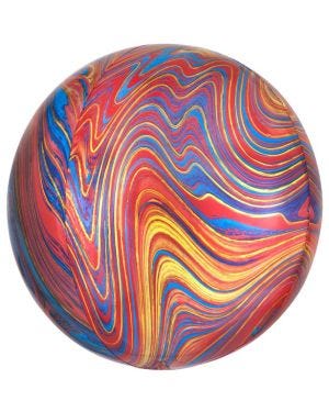 Colourful Marblez Orbz - 16&quot; Foil Balloon