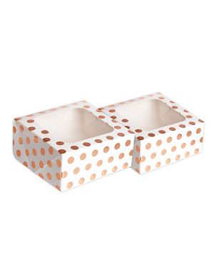 Rose Gold Square Treat Boxes - 16cm (2pk)