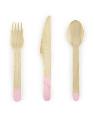 Light Pink Wooden Cutlery Pack - 18pk (18pk)