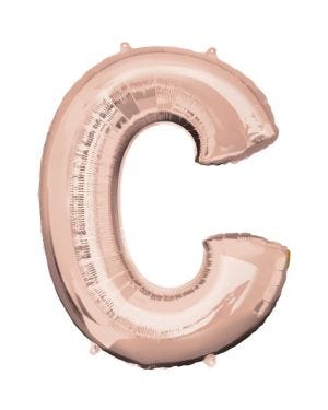 Rose Gold Letter C Balloon - 34 Foil