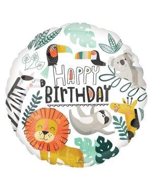 Get Wild Safari &#039;Happy Birthday&#039; Foil Balloon - 18&quot;