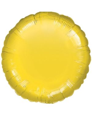 Yellow Round Balloon - 18&#039;&#039; Foil - unpackaged