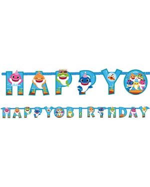 Baby Shark &#039;Happy Birthday&#039; Paper Banner - 3.2m