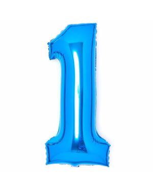 Blue Foil Number Balloons - 34&quot;