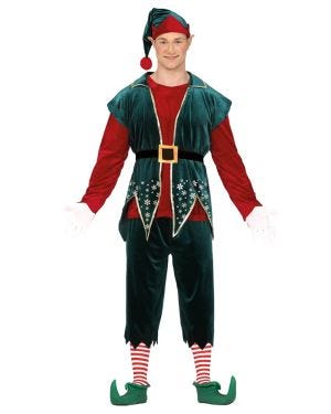 Deluxe Festive Elf - Adult Costume