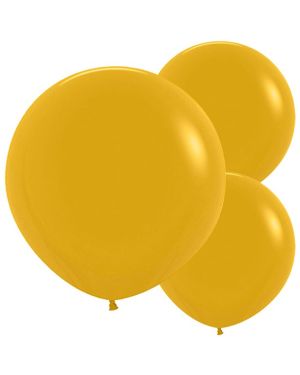 Mustard Balloons - 24&quot; Latex (3pk)