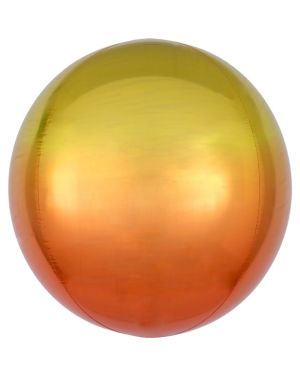 Ombre Yellow &amp; Orange Orbz Balloon - 16&quot; Foil