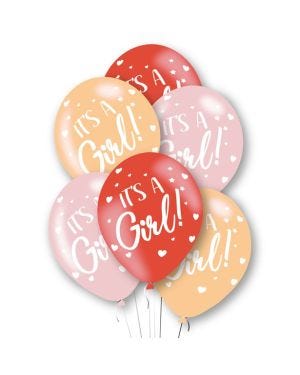 It&#039;s a Girl Latex Balloons - 11&quot; (6pk)
