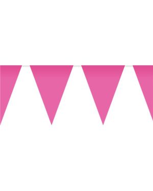 Bright Pink Plastic Bunting - 10m