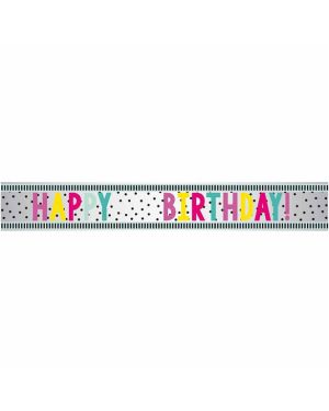 Happy Birthday Dots Add an Age Foil Banner - 1.74m