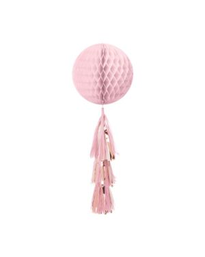 Rose Gold Blush Honeycomb Ball with Tassel Tail - 71cm