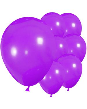 Purple Balloons with Ribbon - 9&quot; Latex (30pk)