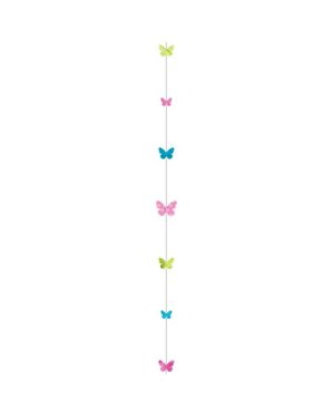 Glitter Butterflies Paper Balloon Tail - 1.8m