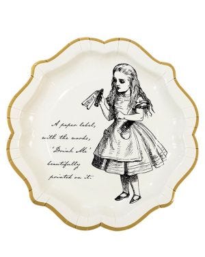 Alice in Wonderland Plates - 23cm (12pk)